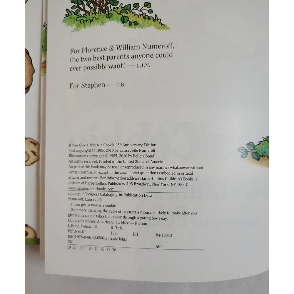 If You Give A Mouse A Cookie 25th Anniversary Book By Laura Numeroff Hardcover